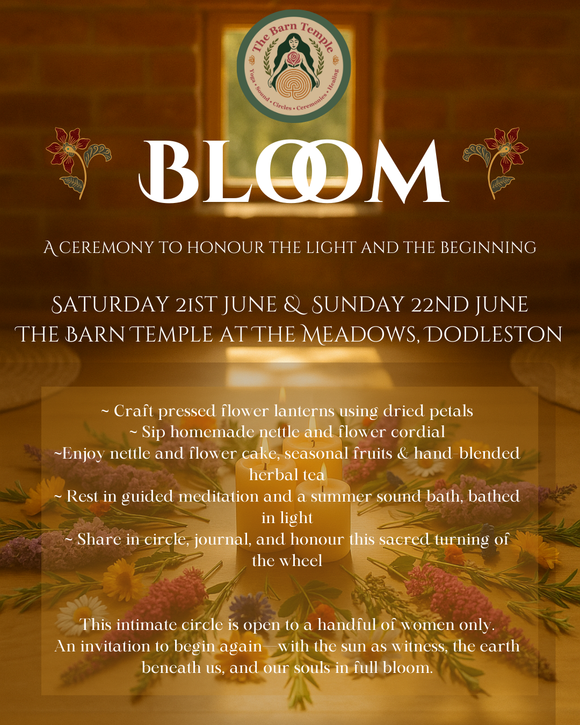 Bloom ~ An opening ceremony to honour the summer solstice & our new temple space